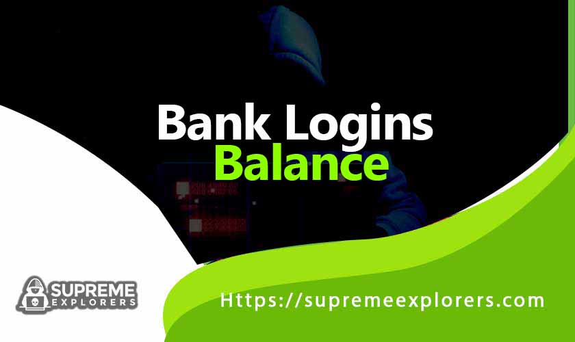 Bank logins with balance